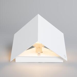 Sada 2 moderních nástěnných svítidel bílá - Cube