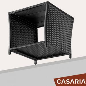 FurniGO Ratanový stolek Vedis 45x45x40cm - černý