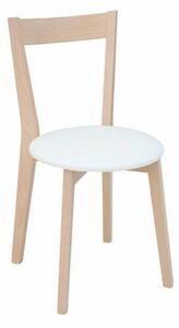 Židle IKKA dub sonoma/bílá (TX069/TK1089 - Eco soft 1 white-ekokůže)