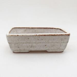 E-bonsai Keramická bonsai miska 9,5 x 7 x 2,5 cm béžová