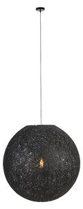 Venkovská závěsná lampa černá 80 cm - Corda