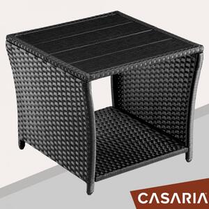 FurniGO Ratanový stolek Vedis 45x45x40cm - černý