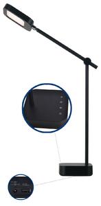 TOP-LIGHT Stolní dotyková LED lampa s USB vstupem IVA C, 8W, teplá-studená bílá, černá Iva C