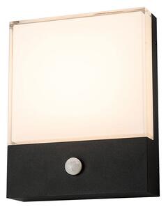 TOP-LIGHT Venkovní LED nástěnné osvětlení s čidlem NOEL PIR, 10W, denní bílá, černé Noel PIR