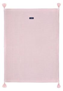 WOMAR Vaflová deka do kočárku růžová Bavlna 75x100 cm