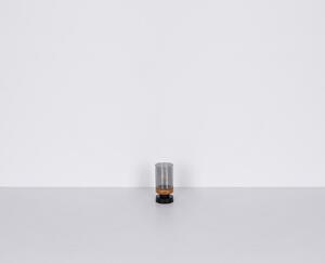 GLOBO Stolní moderní kulatá lampa FINCA, 1xE27, 40W, černá, dřevěná 15557T