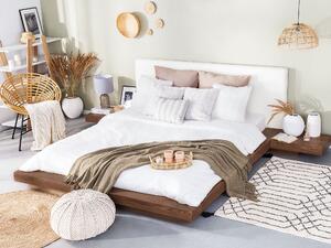 Vodní hnědá dřevěná postel 180x200 cm ZEN