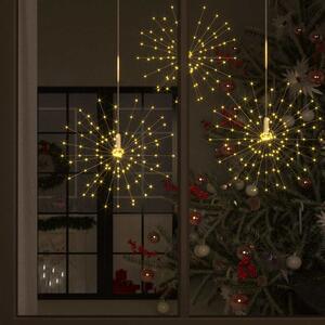 Venkovní vánoční ohňostroj teplý bílý 20 cm 140 LED diod 328596