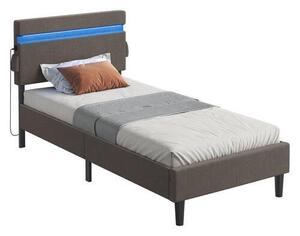 ČALOUNĚNÁ POSTEL, 90/200 cm tmavě šedá Boxxx - Jednolůžkové postele, Online Only