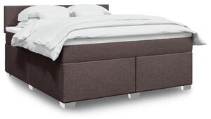 Box spring postel s matrací tmavě hnědá 180x200 cm textil 3285963