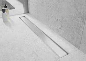 Mexen Flat nerezový sprchový žlab 50 cm vzor bílé sklo, 1027050-15