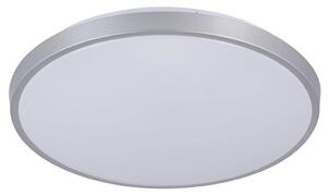 LED stropní osvětlení, 12W, denní bílá, 26,5cm, kulaté, stříbrné