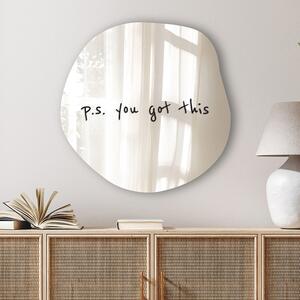 Samolepka na zrcadlo S34 – P.S. you got this ,4