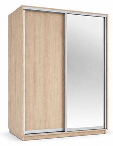 Skříně s posuvnými dveřmi 1800x2200x600 1LTD 1 Zrcadlo Dub Sonoma, profil stříbrný