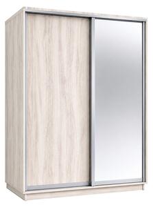 Skříň s posuvnými dveřmi 1800x2400x600 1LTD 1 Zrcadlo Artwood světlý, profil stříbrný