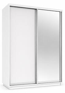 Skříň s posuvnými dveřmi 1800x2200x600 1LTD 1 Zrcadlo Nymphea Alba, profil stříbrný