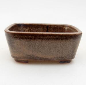 E-bonsai Keramická bonsai miska 7,5 x 7 x 3 cm hnědá