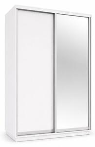 Skříň s posuvnými dveřmi 1500x2200x600 1LTD 1 Zrcadlo Nymphea Alba, profil stříbrný