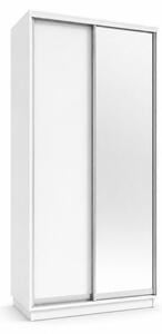 Skříň s posuvnými dveřmi 1200x2400x600 1LTD 1 Zrcadlo Nymphea Alba, profil stříbrný