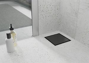Mexen Flat nerezová podlahová vpusť 15x15 cm, černá, 1710015