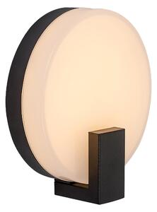RABALUX Venkovní kulaté LED nástěnné osvětlení CYPRUS, 10W, teplá bílá, černé 007074