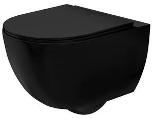 SCHWAB DUPLO WC 199 podomítková nádržka pro suchou montáž 3/6l, DN110mm + REA – Závěsná WC mísa Carlo Mini Rimless Duroplast Flat - černá matná + SCH…