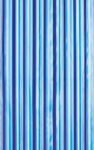 Aqualine Sprchový závěs 180x180cm, vinyl, modrá, pruhy