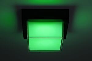 RABALUX Chytré venkovní LED nástěnné/stropní světlo DURBE, 10W, hranaté, černé 007247