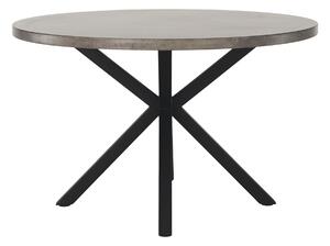 TEMPO Jedálenský stůl, betón / čierna, průměr 120 cm, MEDOR