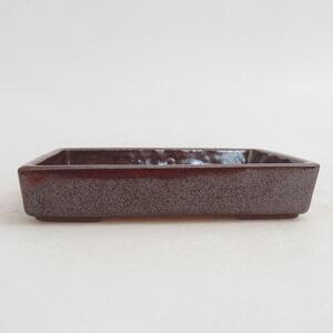 E-bonsai Keramická bonsai miska 10,5 x 7,5 x 2 cm hnědá