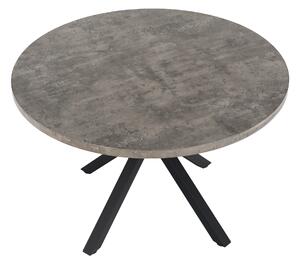 TEMPO Jedálenský stůl, betón / čierna, průměr 120 cm, MEDOR