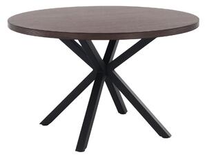 TEMPO Jedálenský stůl, tmavý dub / čierna, průměr 120 cm, MEDOR