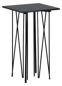 Odkládací stolek Stone, černý, 40x40