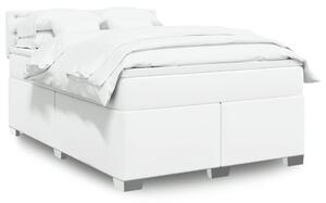 Box spring postel s matrací bílá 140x200 cm umělá kůže 3286125