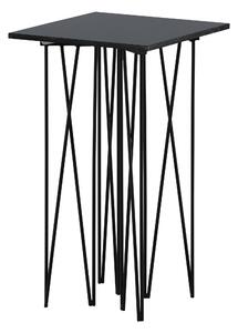 Odkládací stolek Stone, černý, 40x40