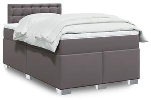 Box spring postel s matrací šedá 120x200 cm umělá kůže 3286118