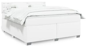 Box spring postel s matrací bílá 180x200 cm umělá kůže 3286133