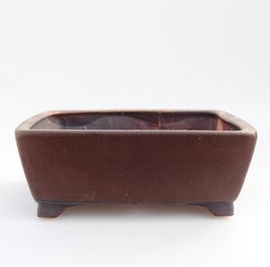 E-bonsai Keramická bonsai miska 13 x 11 x 5 cm hnědá