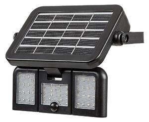 RABALUX Solární nástěnné LED zahradní osvětlení s čidlem LIHULL, 9,6W, denní bílá, černé 0077020