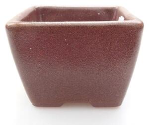 E-bonsai Keramická bonsai miska 6,5 x 6,5 x 5 cm kovová