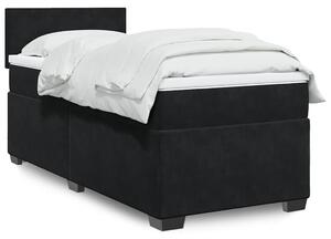 Box spring postel s matrací černá 80 x 200 cm samet 3286158