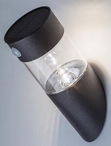 RABALUX Solární nástěnné LED osvětlení KAPUAS, 1,5W, denní bílá, černé 0077015
