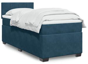 Box spring postel s matrací tmavě modrá 80 x 200 cm samet 3286166