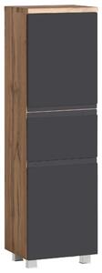 MIDI SKŘÍŇKA, šedá, dub wotan, 40/130/35 cm Held - Úzké skříňky do koupelny, Online Only