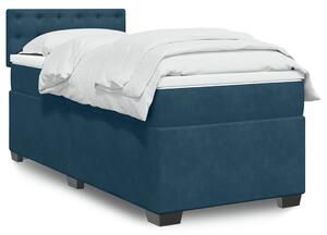 Box spring postel s matrací tmavě modrá 80 x 200 cm samet 3286178