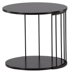 Konferenční stolek Hobart, černý, ⌀50