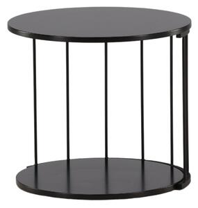 Konferenční stolek Hobart, černý, ⌀50