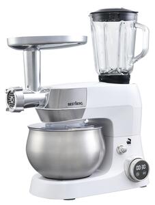 Multifunkční kuchyňský robot BestBerg BBR-1900P / 1900 W / 5 l / 12 rychlostí / perleťová bílá