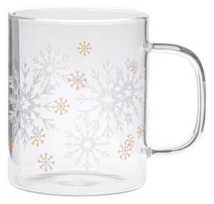 Skleněný hrnek s vánočním motivem 410 ml Frosty Flakes – Dakls