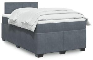 Box spring postel s matrací tmavě šedý 120x190 cm samet 3286259